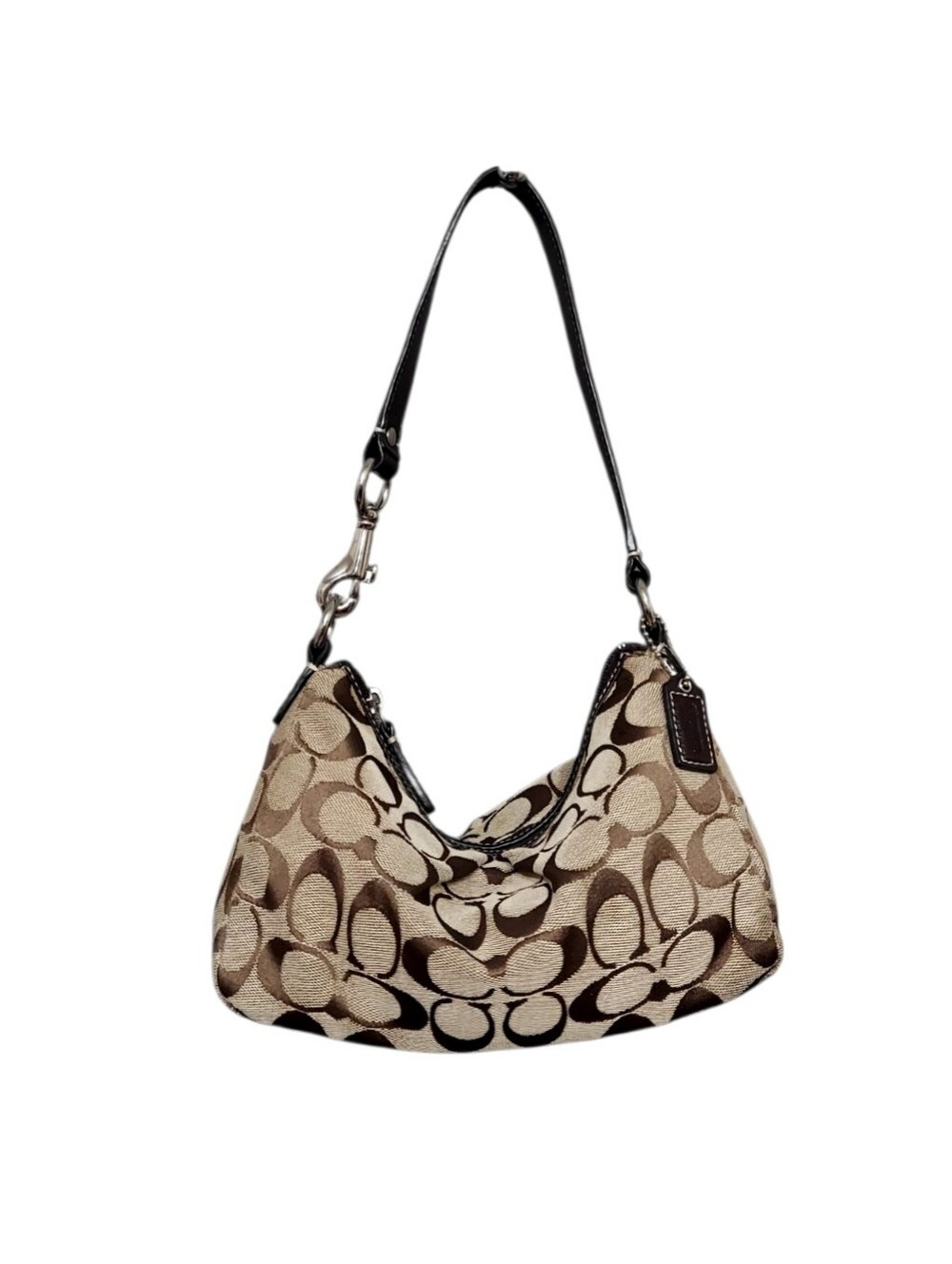 Coach Mini Zip Signature Canvas Soho Hobo Y2K